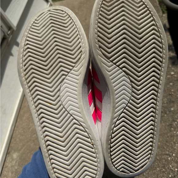 Adidas Women's White and Bright Pink Sneakers - Picture 13 of 13